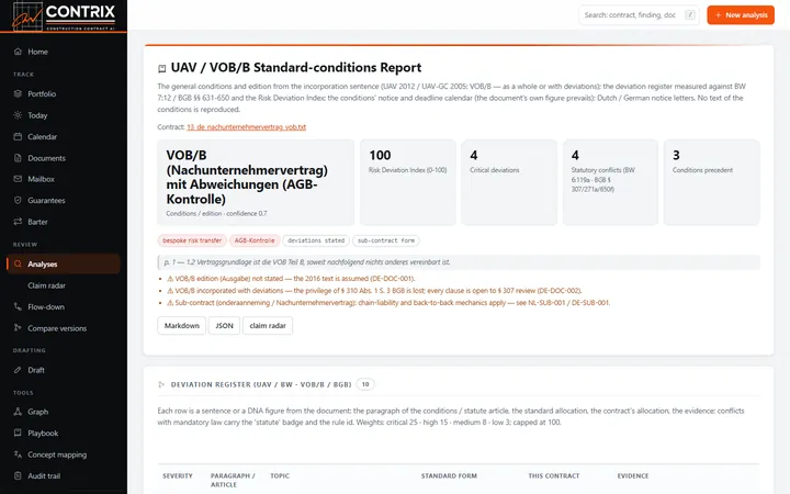 VOB/B report