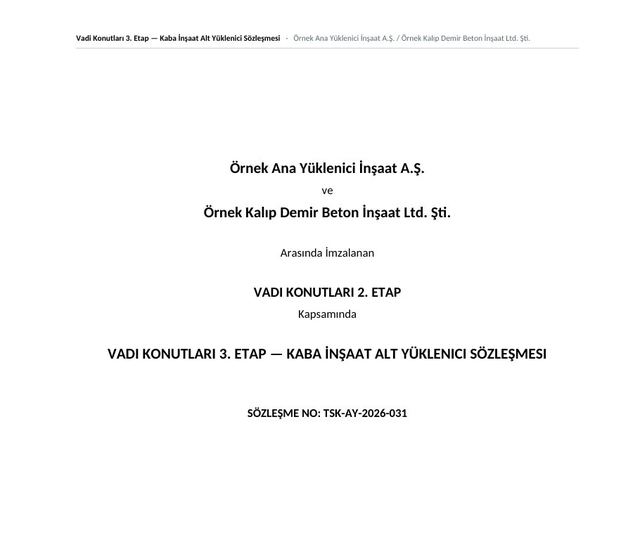 Word · Sözleşme paketi — kapak